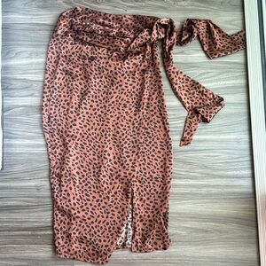 VICI | Avianna Satin Print Wrap Skirt | Size XS | WORN ONCE